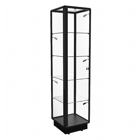 Customise your own TGL 450 modern black display cabinet, ideal for small spaces.